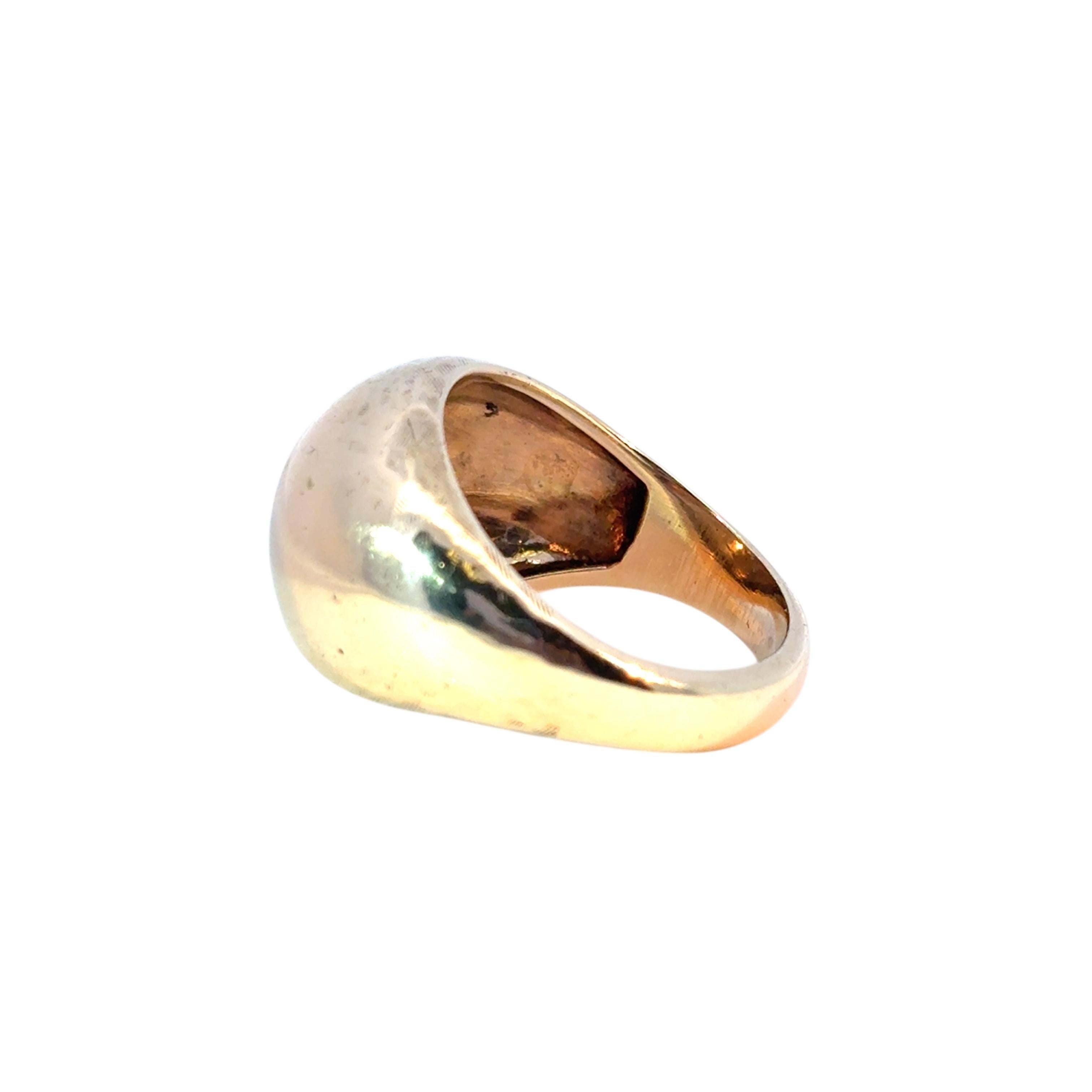 Vintage 10k Yellow Gold Dome Ring 4