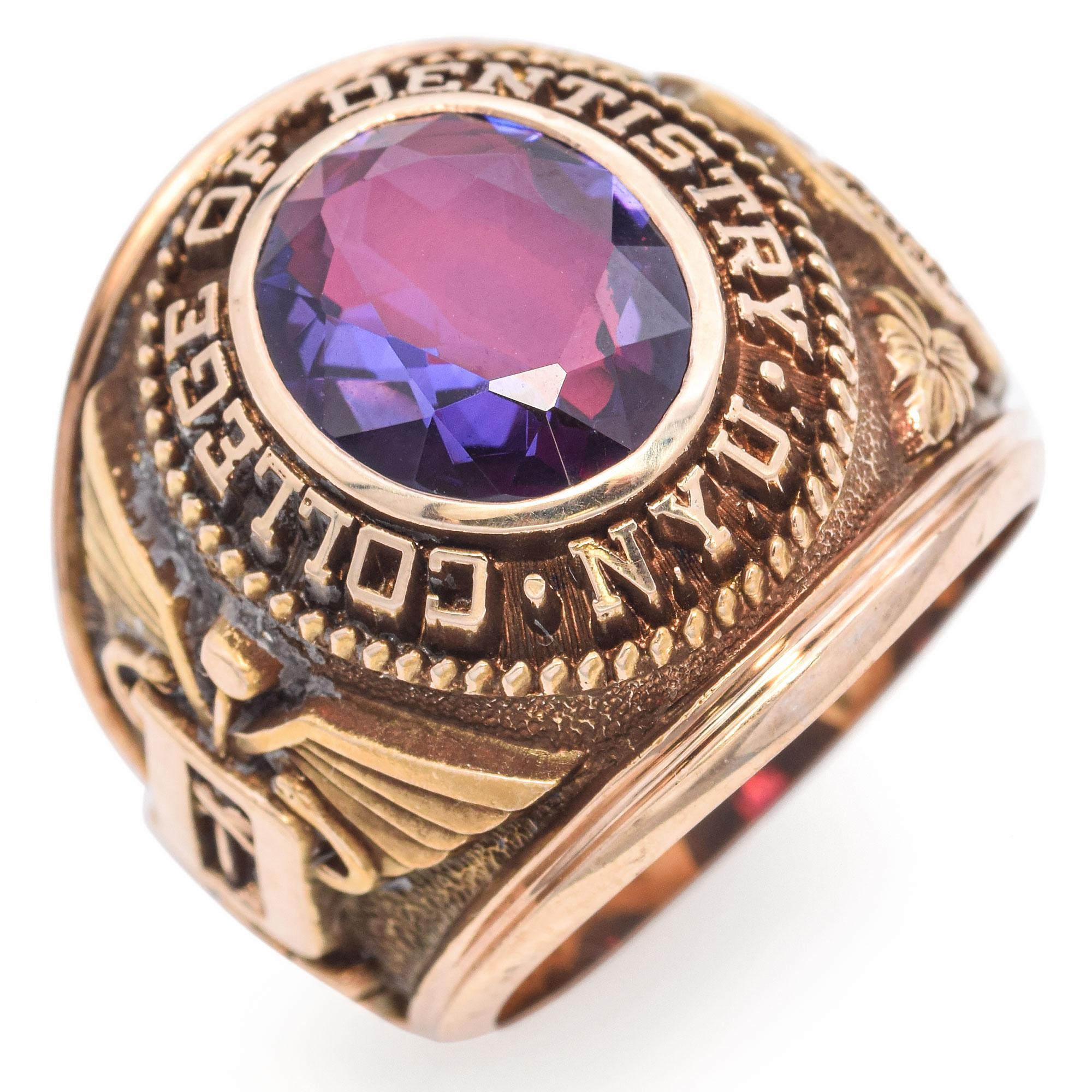 Weight: 21 Grams
Stone: Lab Sapphire (12 x 10.5 mm)
Measurements: 22.57 x 23.95 x 7.7 mm
Ring Size: 8.25
Metal: 10K
Engraved Inside Shank: AWB

Item #: BR-1369-080624-10