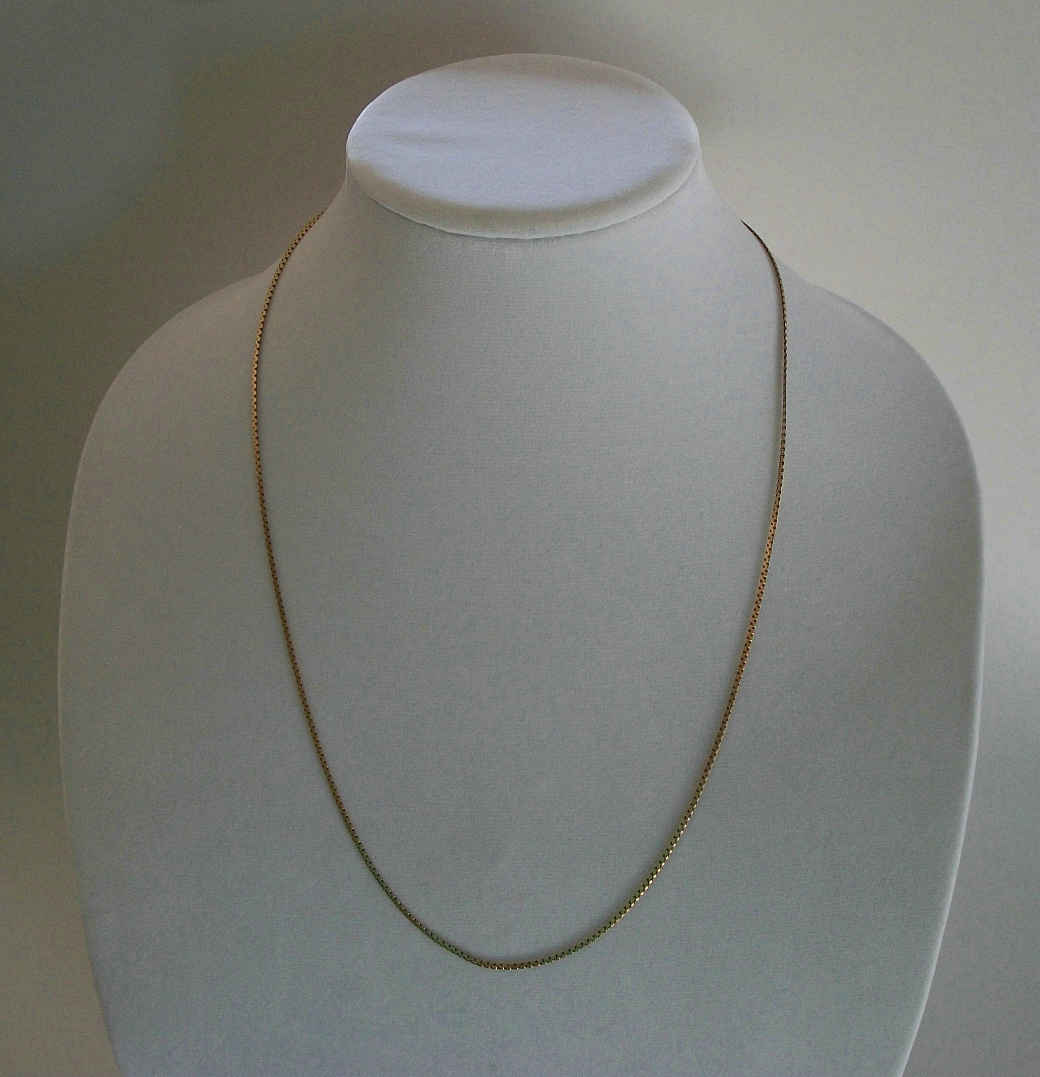 Collana vintage con catena a serpente in oro giallo 10K - qualità eccellente - lunghezza 25