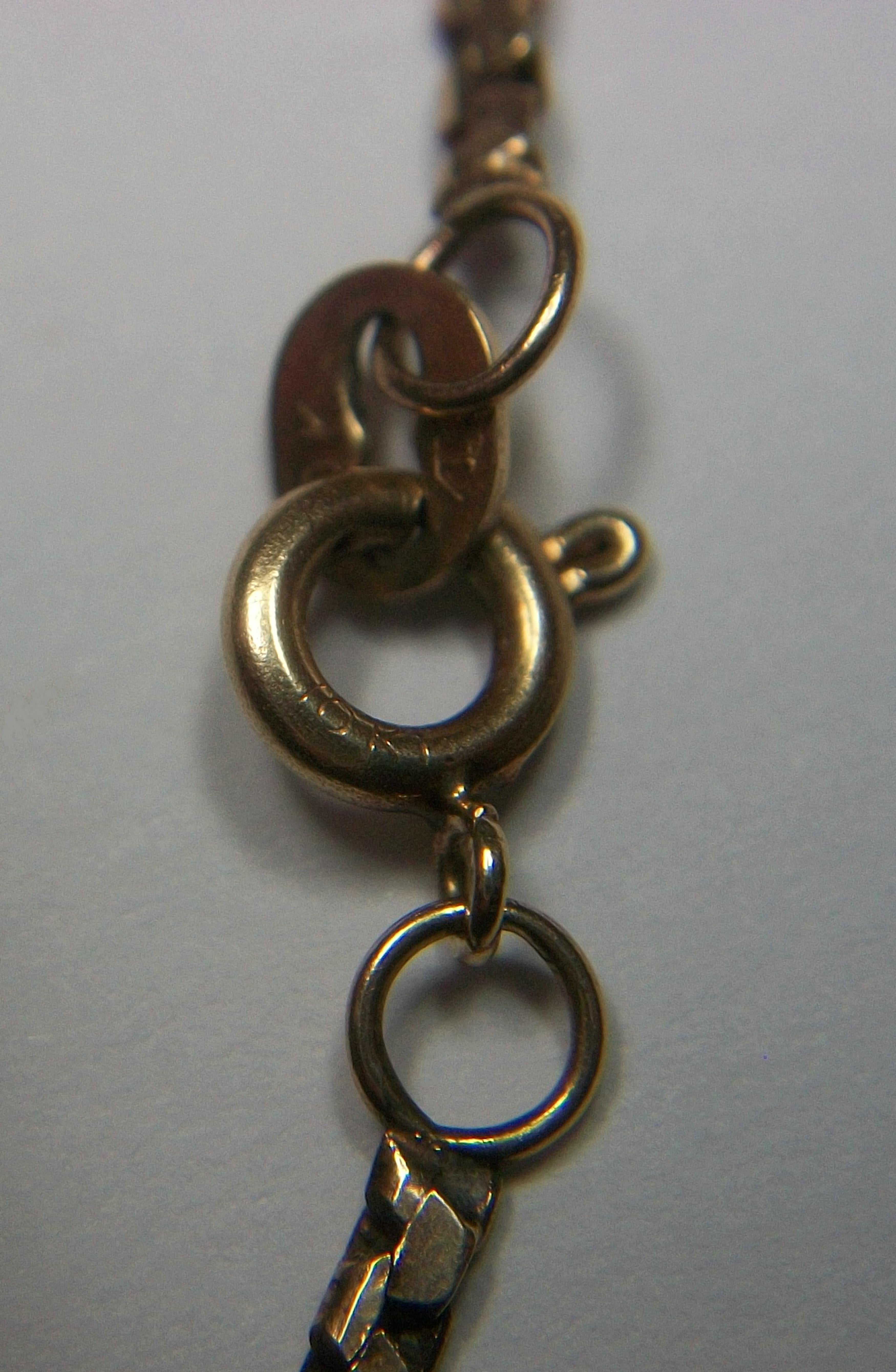 Catena a serpente d'epoca in oro giallo 10K - Firmata - Stati Uniti - CIRCA 1980 in vendita 5