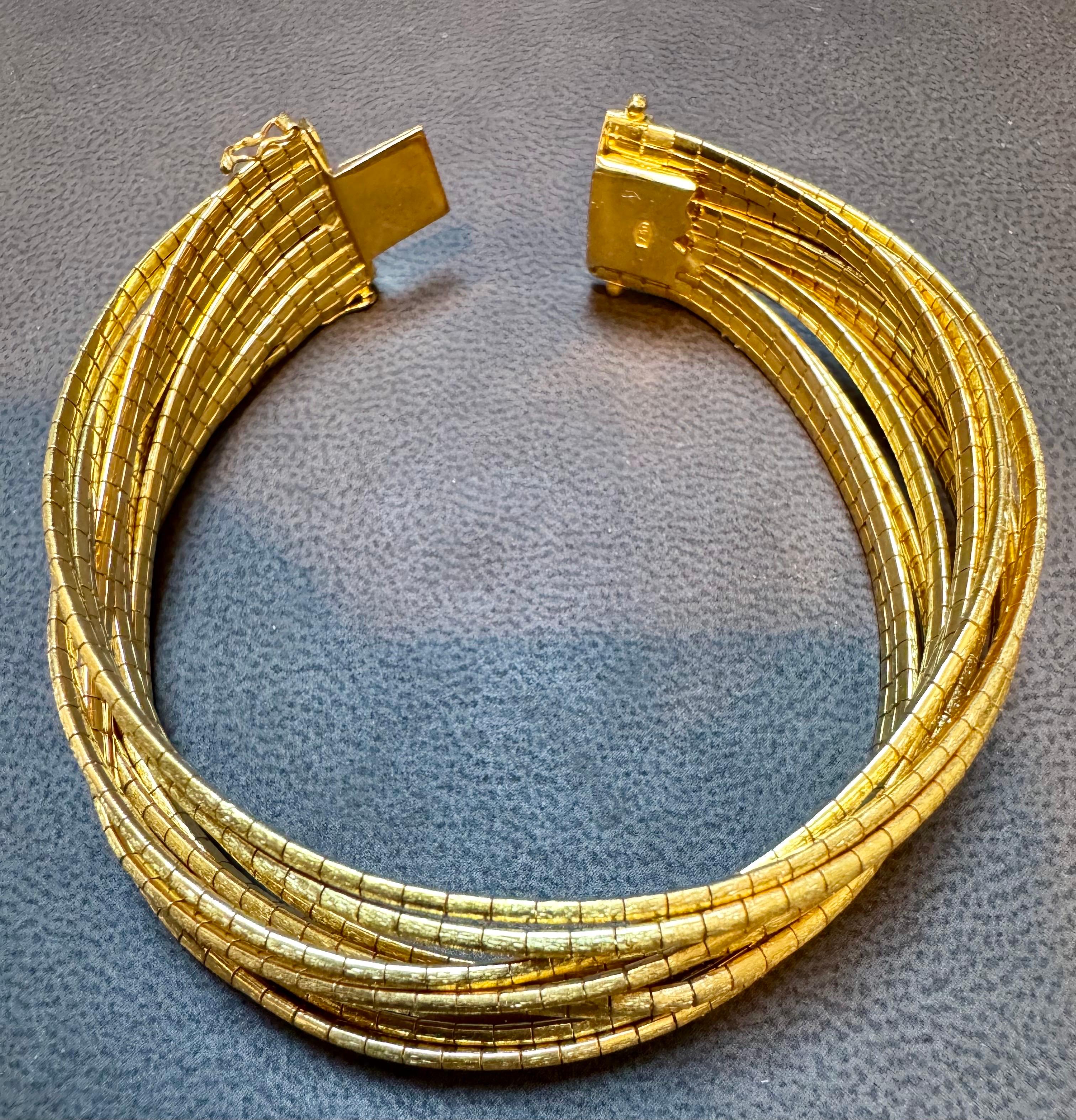 Vintage By 11 Bangle Combinato Oro Martellato  Bracciale in oro giallo 18 Kt, 69 gm 8