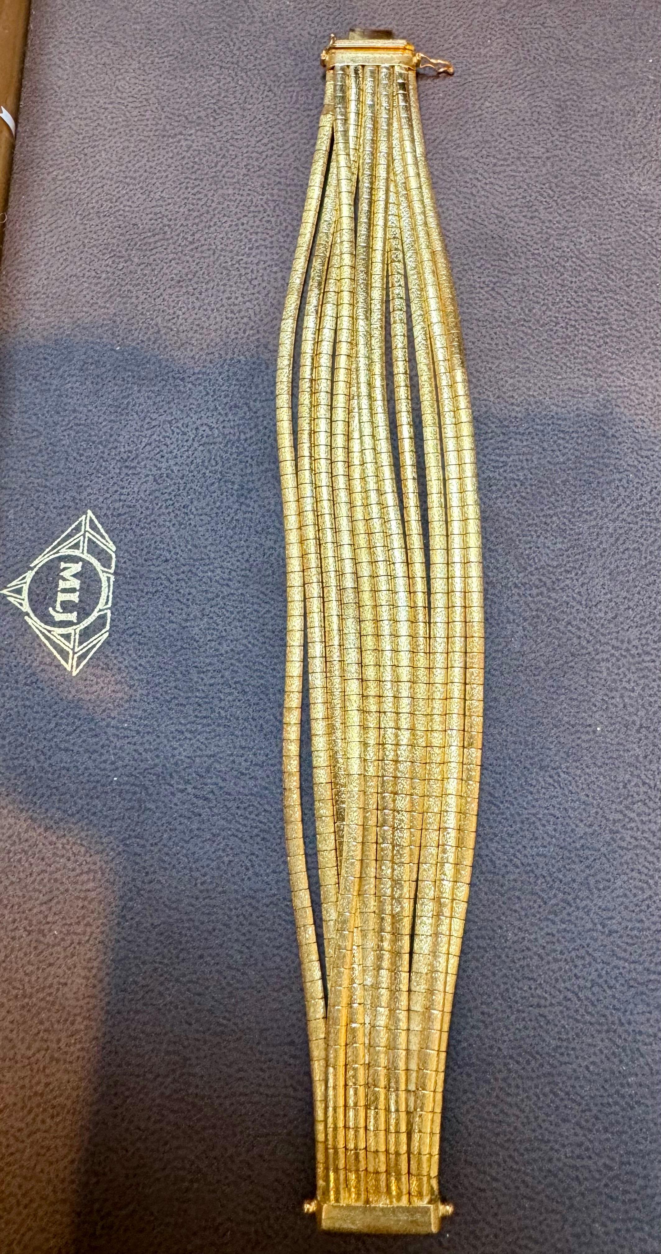 Vintage By 11 Bangle Combinato Oro Martellato  Bracciale in oro giallo 18 Kt, 69 gm 10
