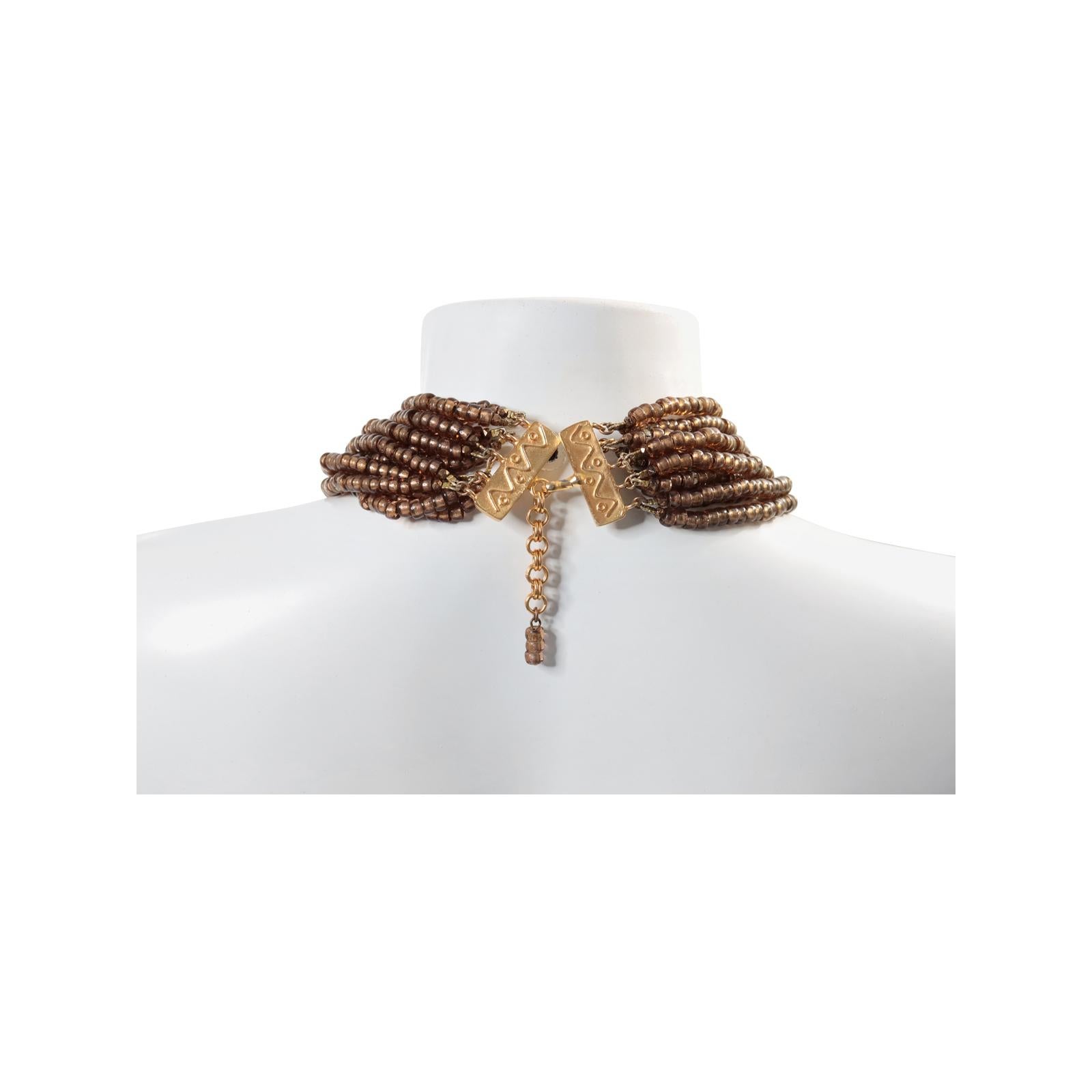 Vintage 11 Strand Smokey Brown Quartz With Rondelle Scatters Circa 1990s im Angebot 2