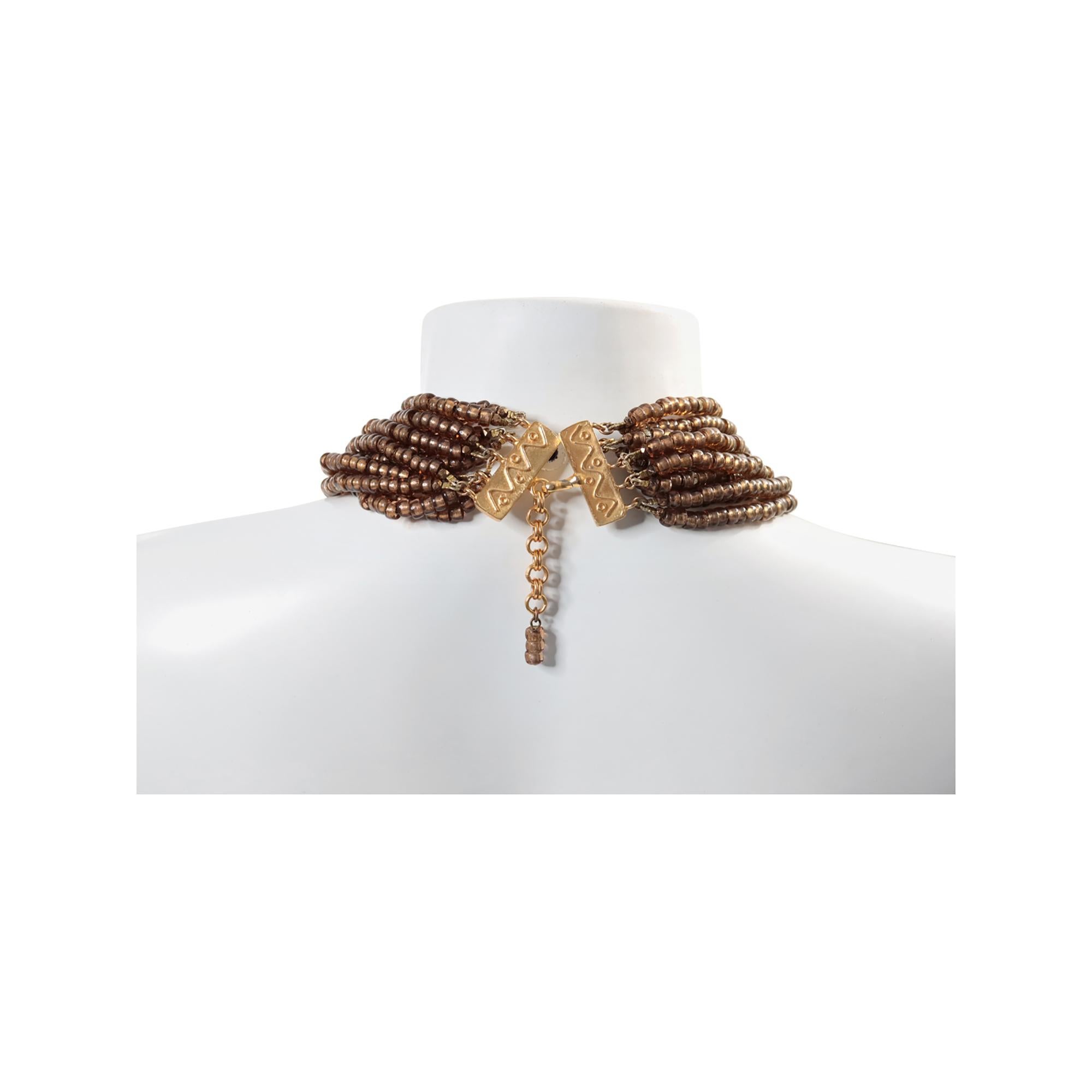 Vintage 11 Strand Smokey Brown Quartz With Rondelle Scatters Circa 1990s en vente 2
