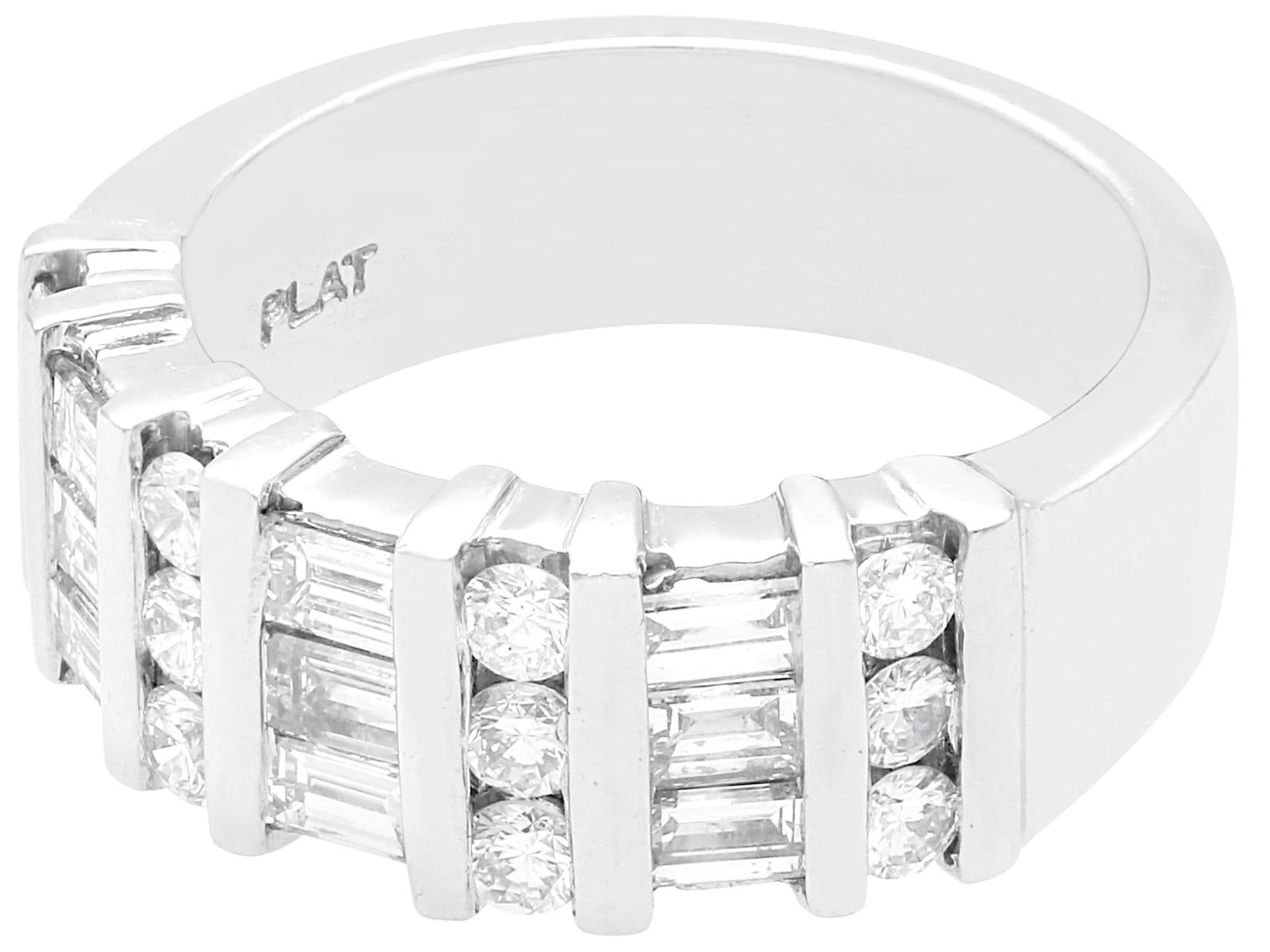 Round Cut Vintage 1.10 Carat Diamond and Platinum Ring
