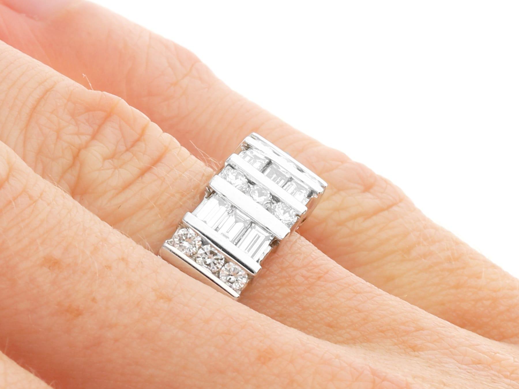 Vintage 1.10 Carat Diamond and Platinum Ring 4