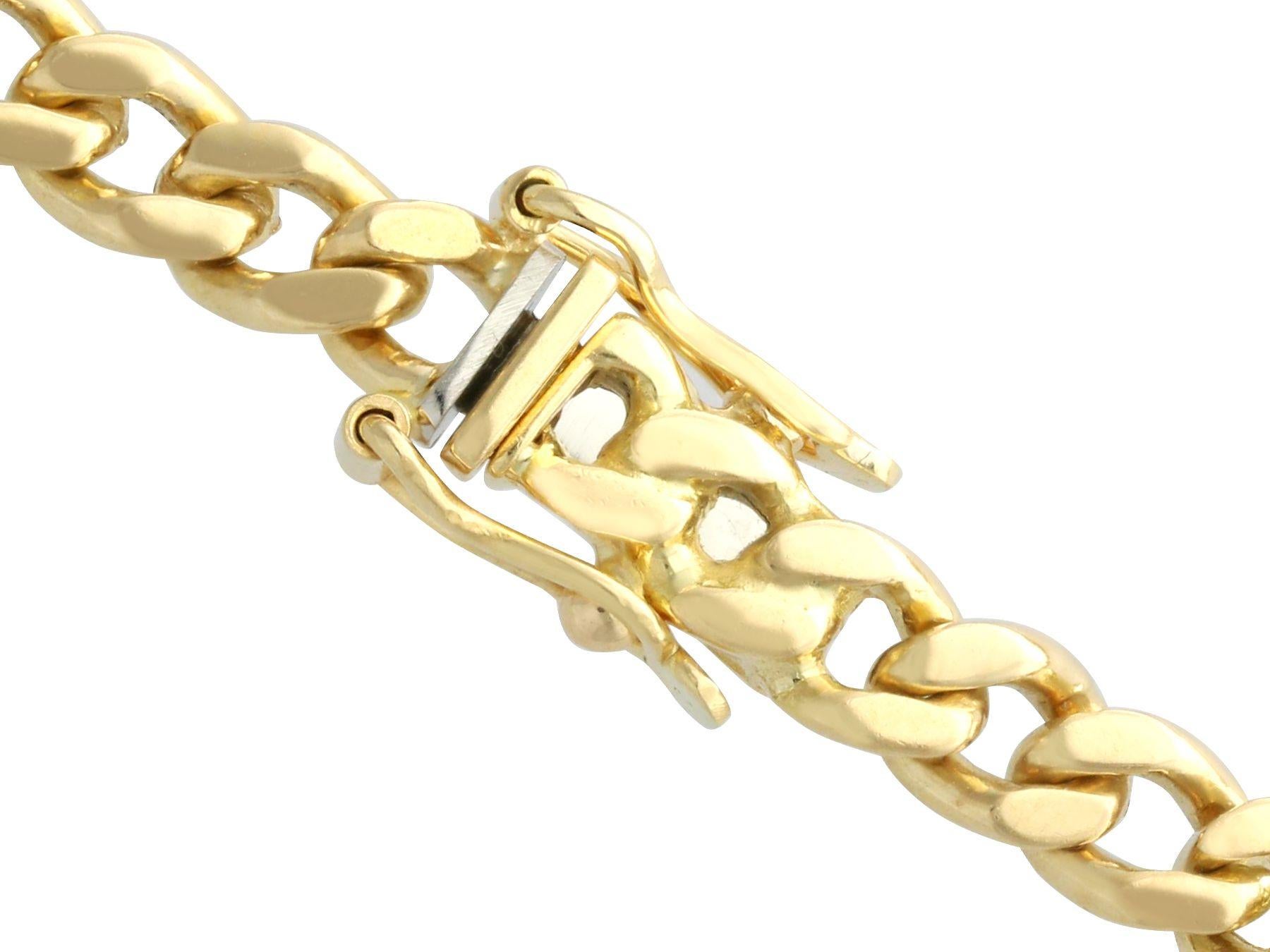 Bracelet vintage en or jaune 18 carats et diamants de 1,10 carat, c. 1990 en vente 1