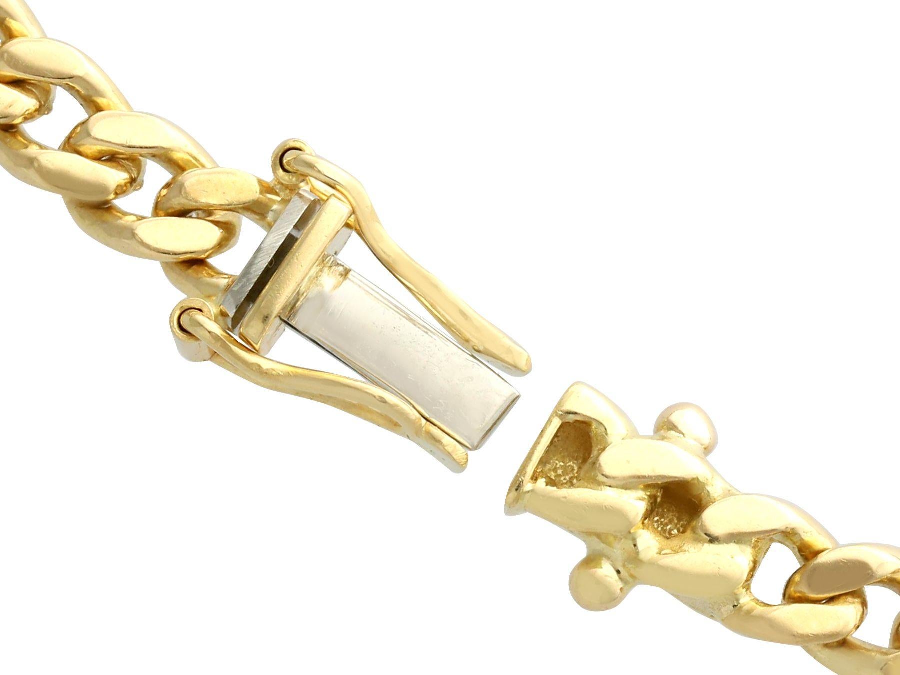 Bracelet vintage en or jaune 18 carats et diamants de 1,10 carat, c. 1990 en vente 2