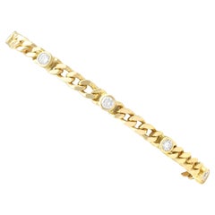 Vintage 1.10 Carat Diamond and Yellow Gold Bracelet, Circa 1990