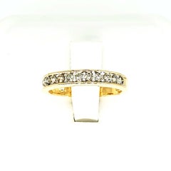 Vintage 1.10 Carat Diamond Half Eternity Ring 14 Karat