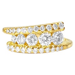 Verlobungsring mit 1,10 Karat abgestuften Diamanten im Vintage-Stil für ihr