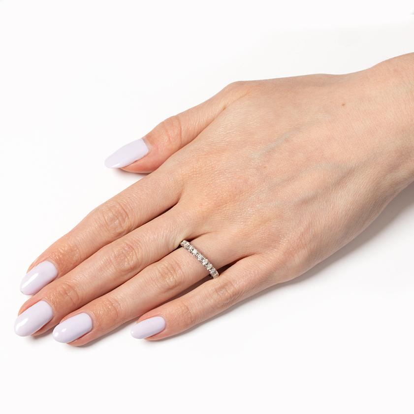 Anillo de eternidad de diamantes vintage de 1,10 ct, c.1950 en Bueno estado para la venta en London, GB