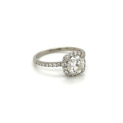 Vintage 1.11 Carat Round Brilliant Cut Diamond GIA Certified Solitaire Gold Ring