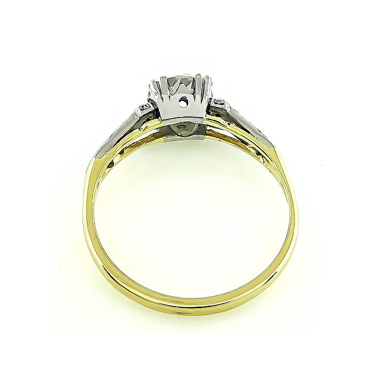 Anillo de compromiso de diamantes vintage de 1,11 quilates en Bueno estado para la venta en New York, NY