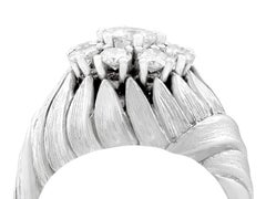 Vintage 1.13 Carat Diamond and White Gold Cocktail Ring