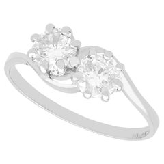 Vintage 1.14ct Diamond and Platinum Twist Ring