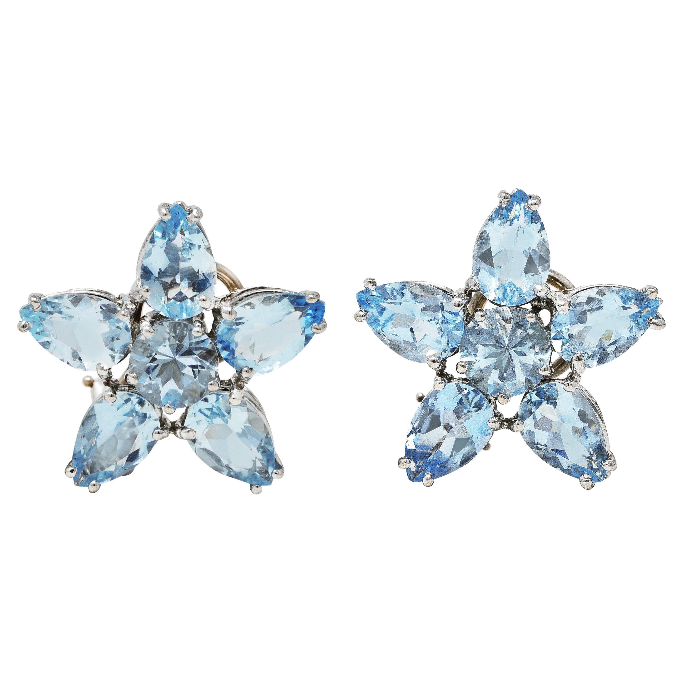 18k Gold Plated Floral Sparklers Earrings Gold main image 1