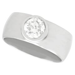 Vintage 1.19 Carat Diamond and 14k White Gold Solitaire Ring Circa 1960