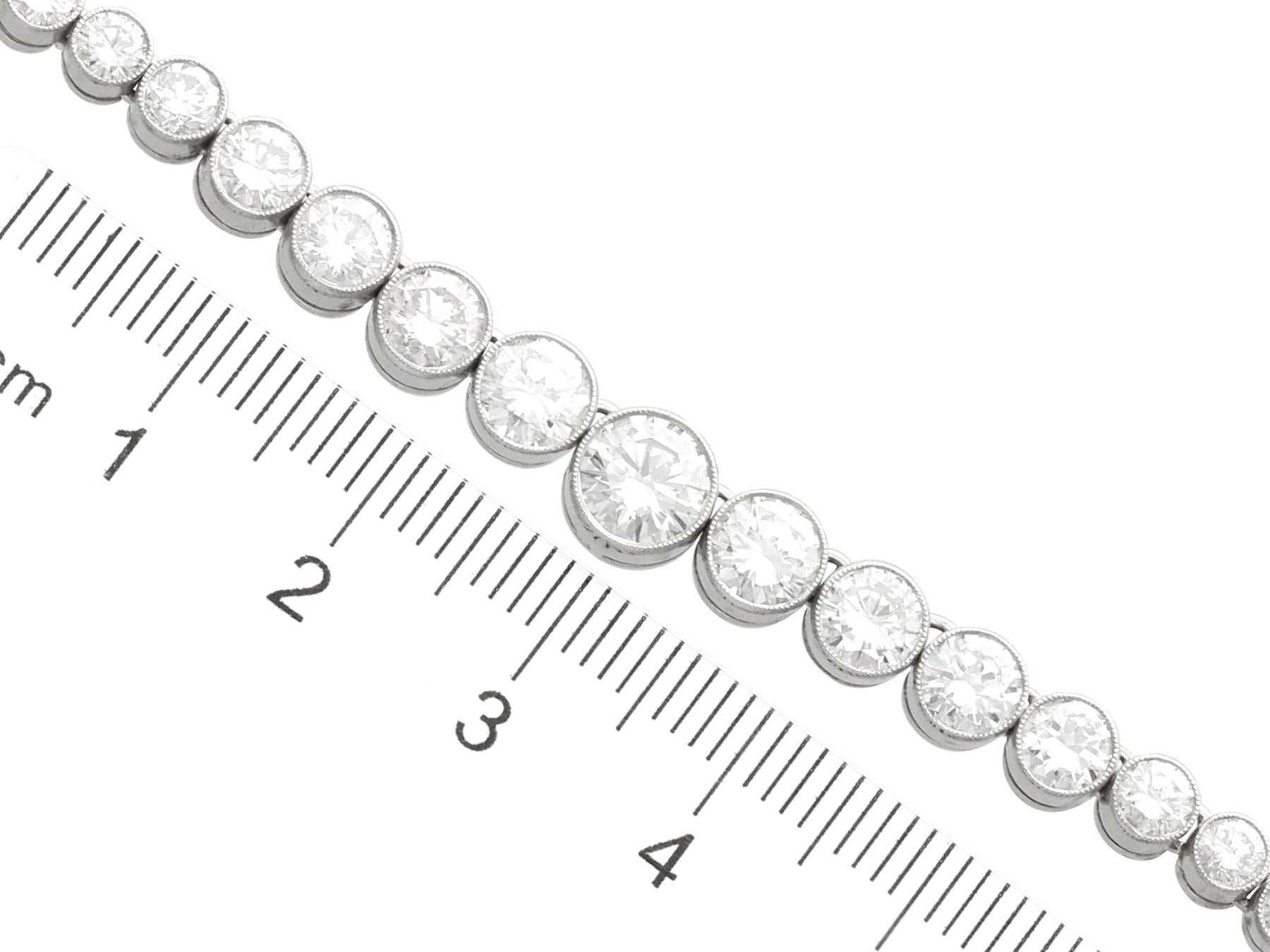 Vintage 11Ct Diamond and Platinum Riviere Necklace Circa 1950/Contemporary en vente 2