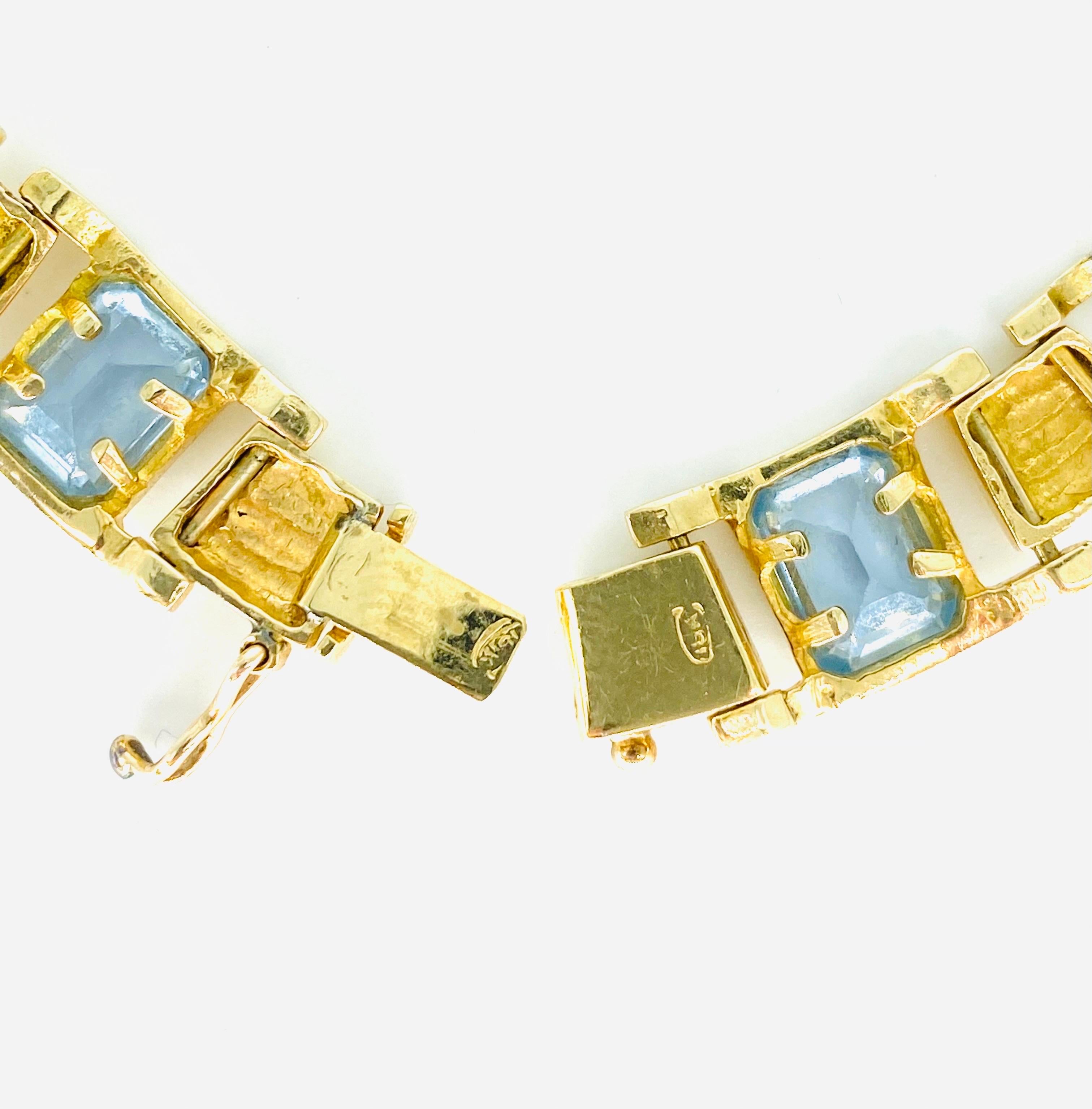 Women's Vintage Multi-Gemstones Choker Necklace 18k Italy For Sale