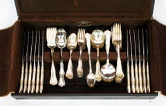 Vintage 12 Place Settings Gorham 77 Piece Canteen of Cutlery Mid 20c