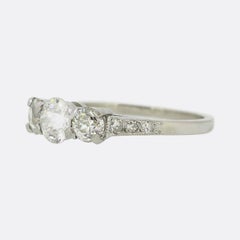 Vintage 1.20 Carat Diamond Three Stone Ring