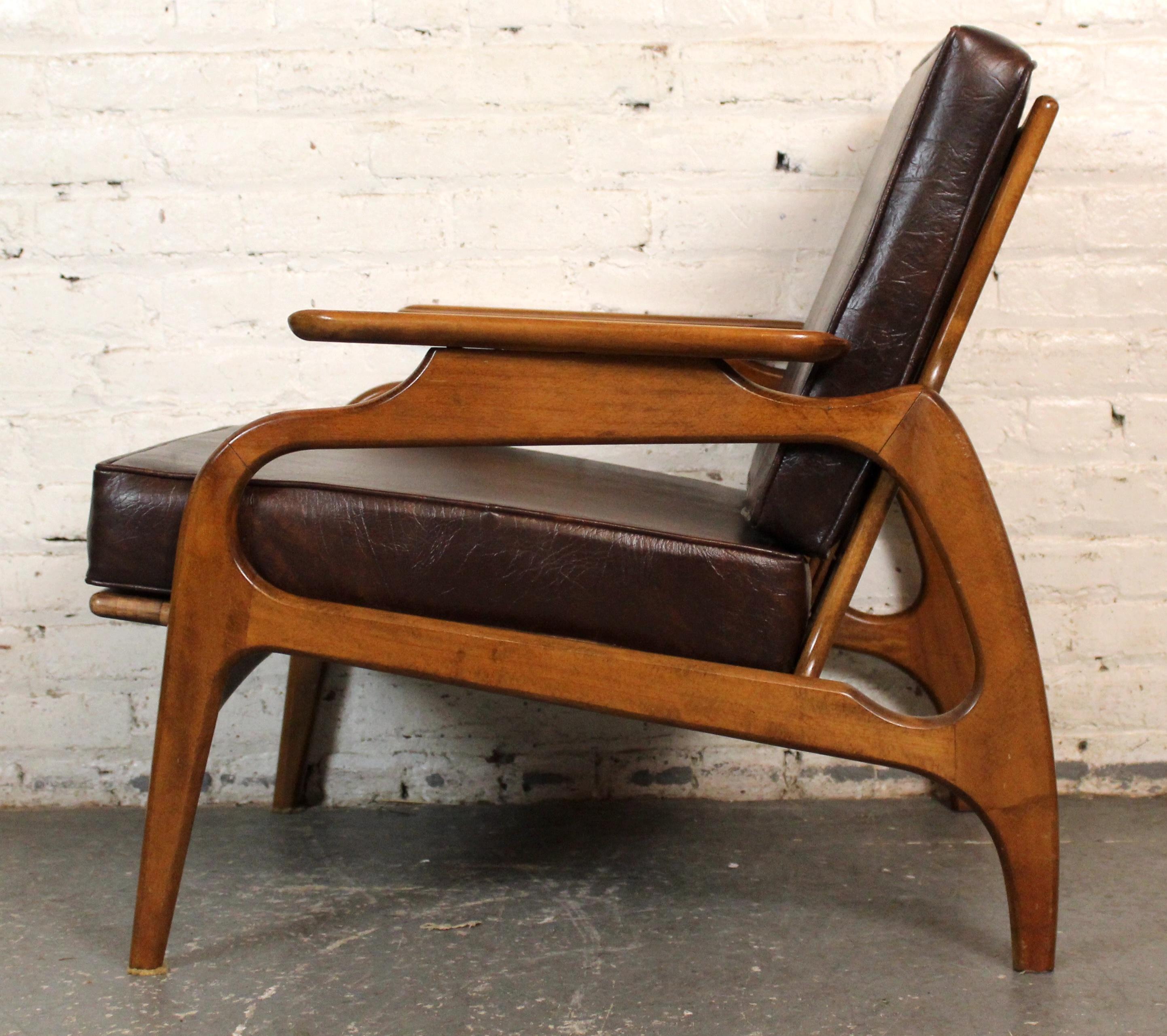 Sculpté Chaise longue vintage 