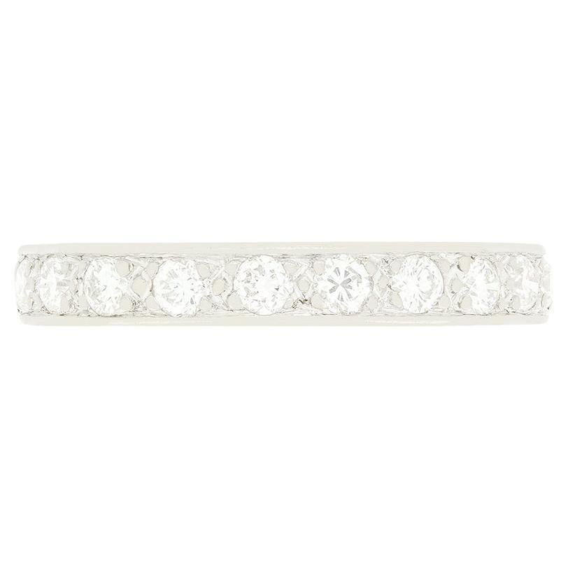 Vintage 1.20ct Diamond Full Eternity Band, ca. 1960er Jahre