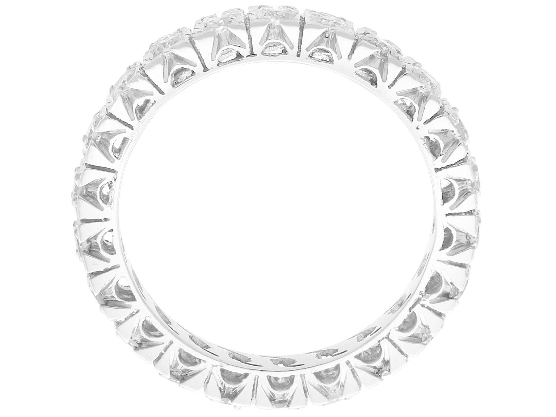 Women's or Men's Vintage 1.20ct Diamond, Platinum and Palladium Full Eternity Ring, circa 1940 For Sale