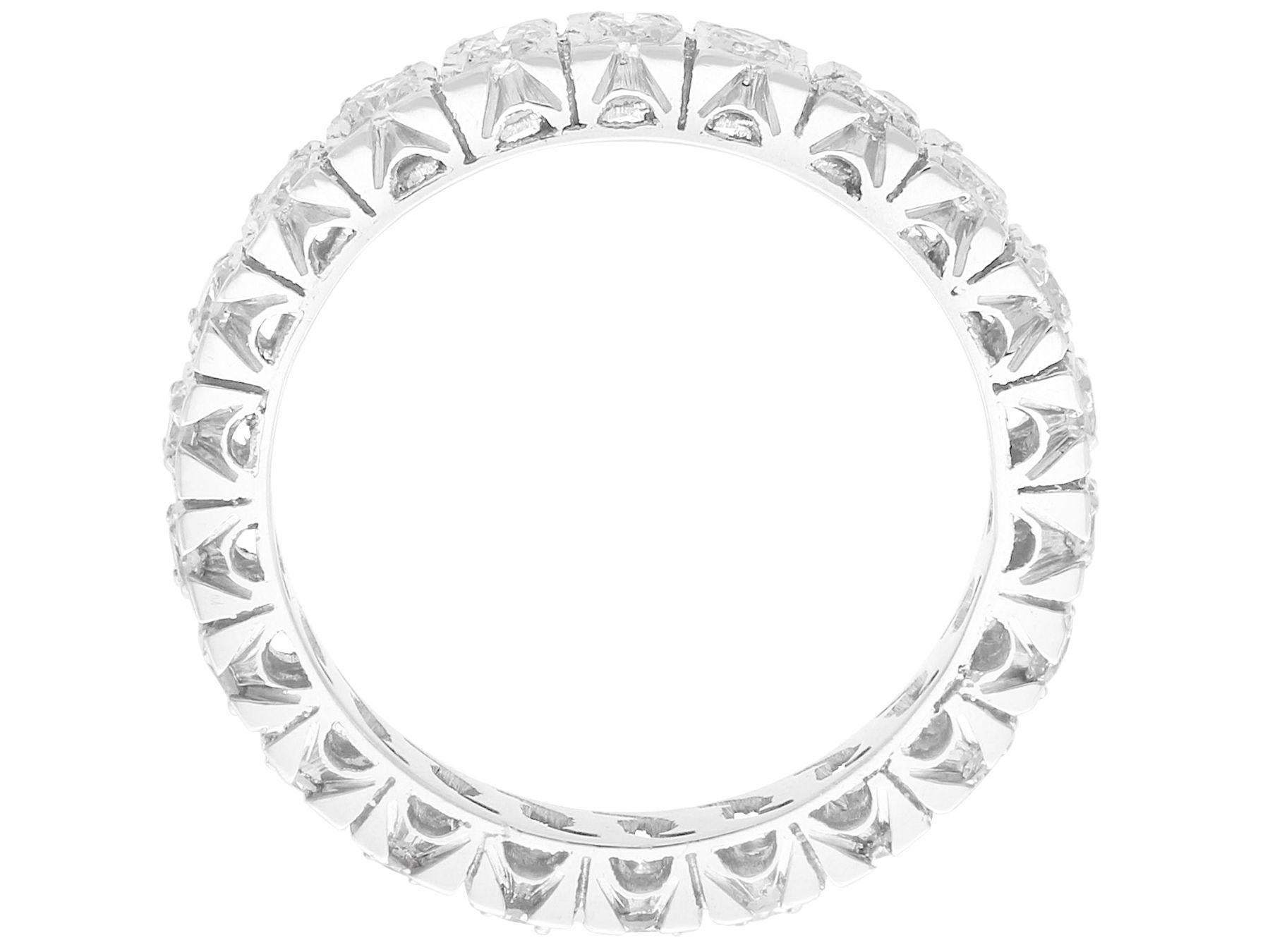 Women's or Men's Vintage 1.20ct Diamond, Platinum and Palladium Full Eternity Ring For Sale