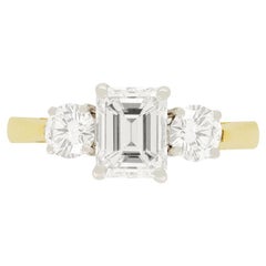 Vintage 1.20ct Diamond Three Stone Ring, c.1950s