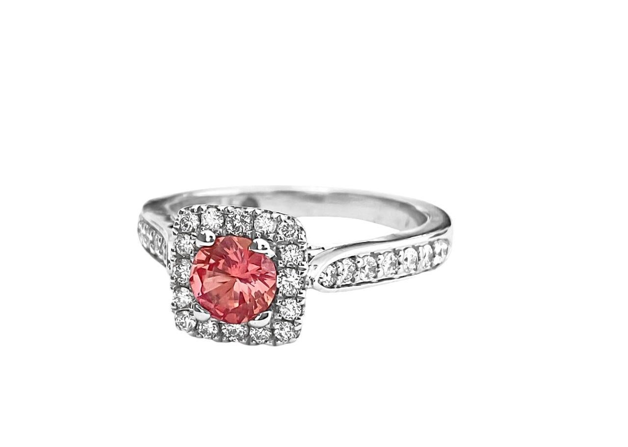 Vintage, 1.20ct Tourmaline & Diamond Ring For Her For Sale 1