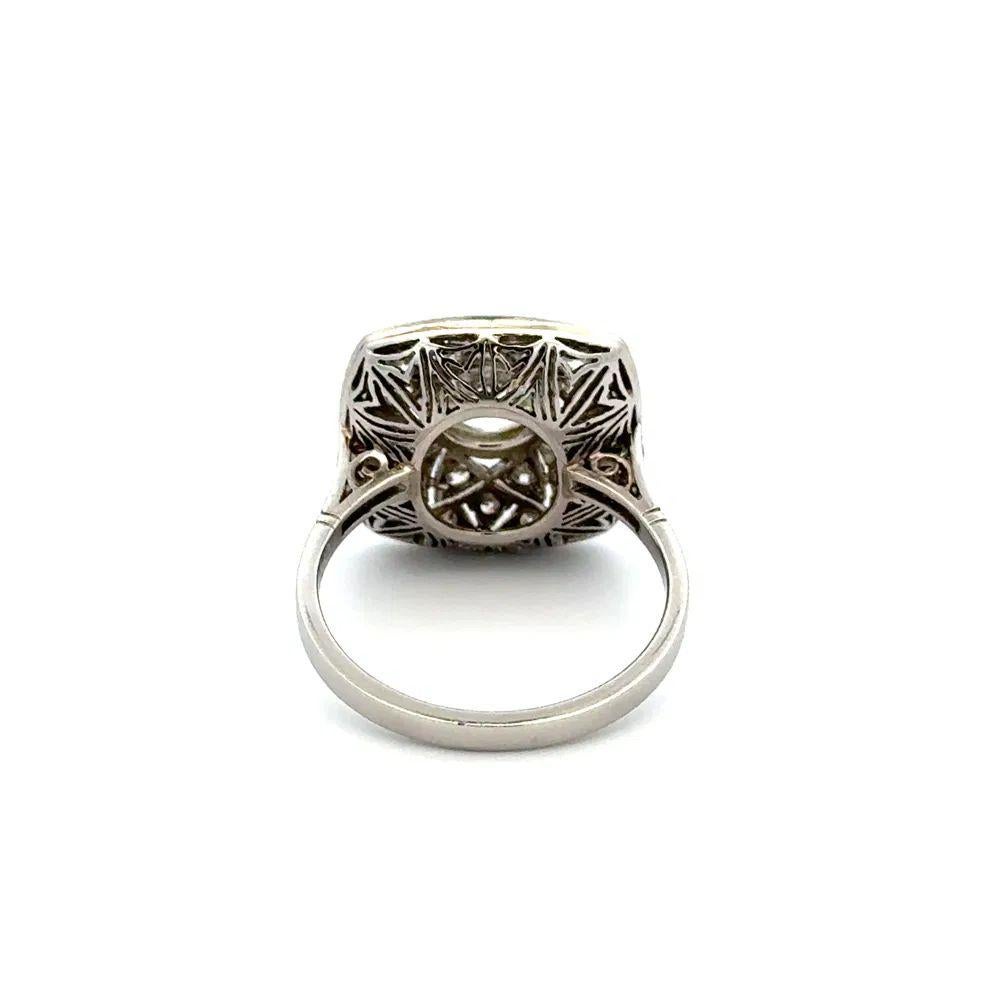 Statement-Ring aus Platin mit 1,22 Karat OEC Diamant im Altschliff und Diamant im Altschliff (Alteuropäischer Schliff) im Angebot