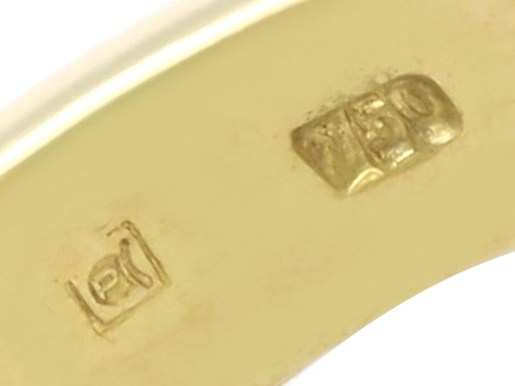 Vintage 12.22 Carat Turquoise and 18k Yellow Gold Ring Circa 1950 For Sale 3