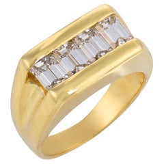 Vintage 1.25 carat diamond 18K yellow gold ring