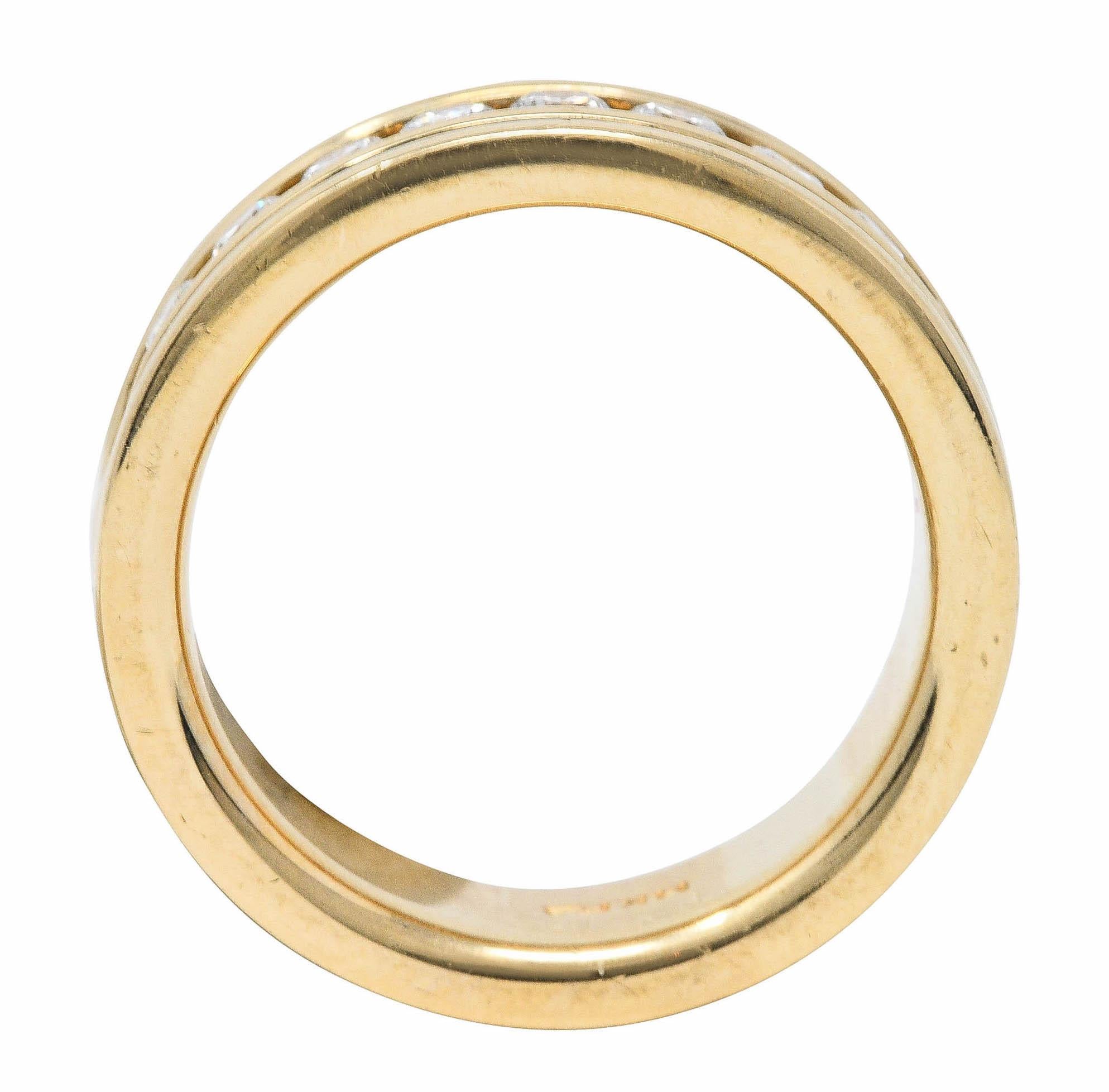 Vintage 1.25 Carats Diamond 14 Karat Gold Men's Wedding Band Ring 2