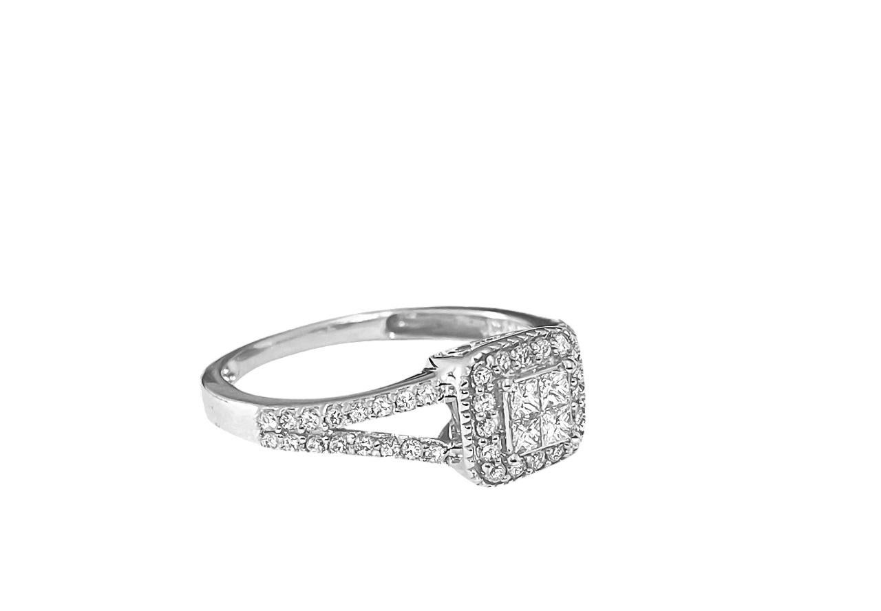 Vintage, 1.25ct Diamond and Gold Engagement Ring In Excellent Condition For Sale In Miami, FL
