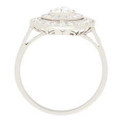 Vintage 1.29 Carat Diamond Double Halo Ring, circa 1960s