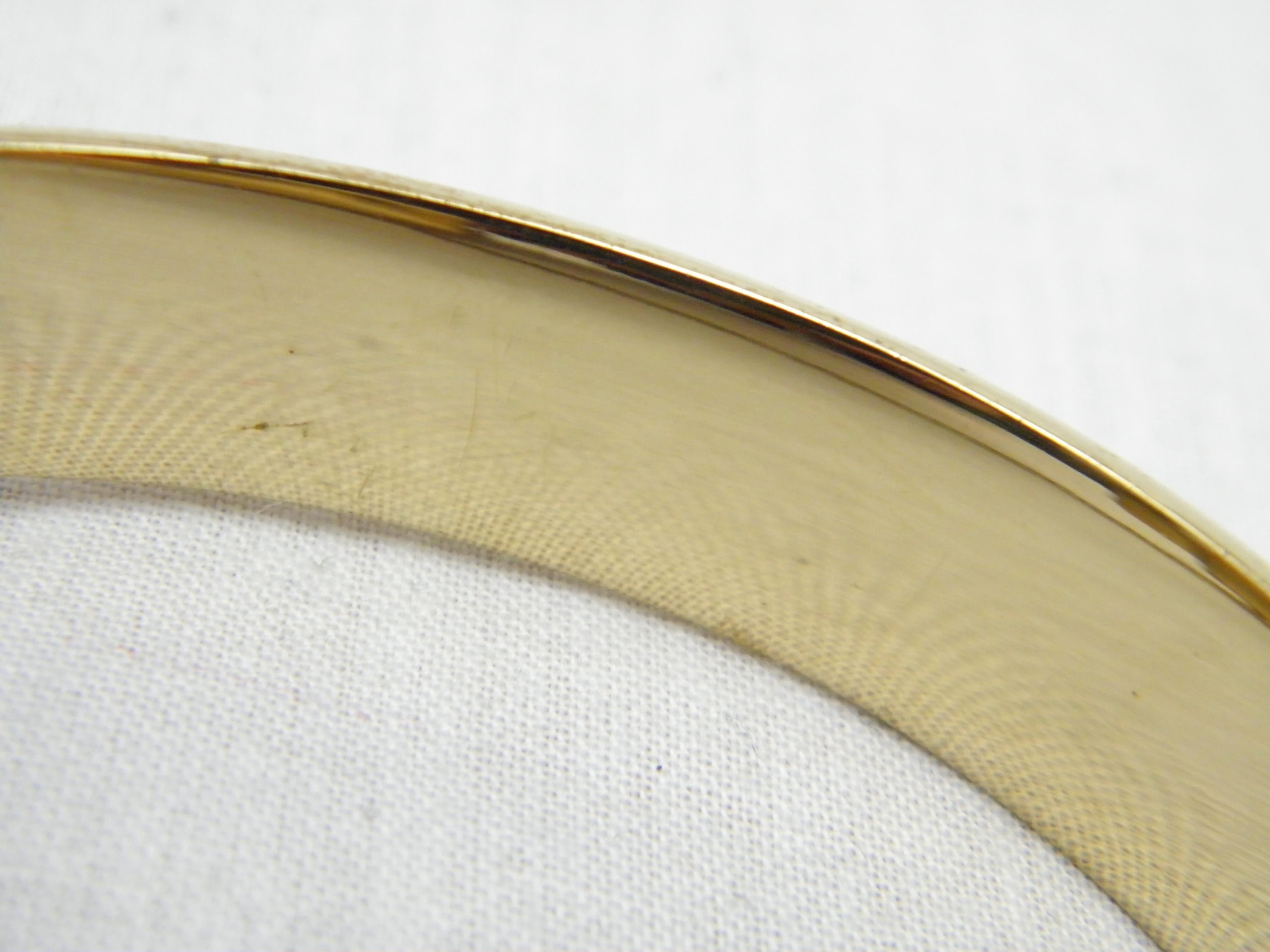 Vintage 12ct Gold 'Rolled' Floral Cuff Bracelet Bangle 500 Purity Heavy 21g For Sale 3
