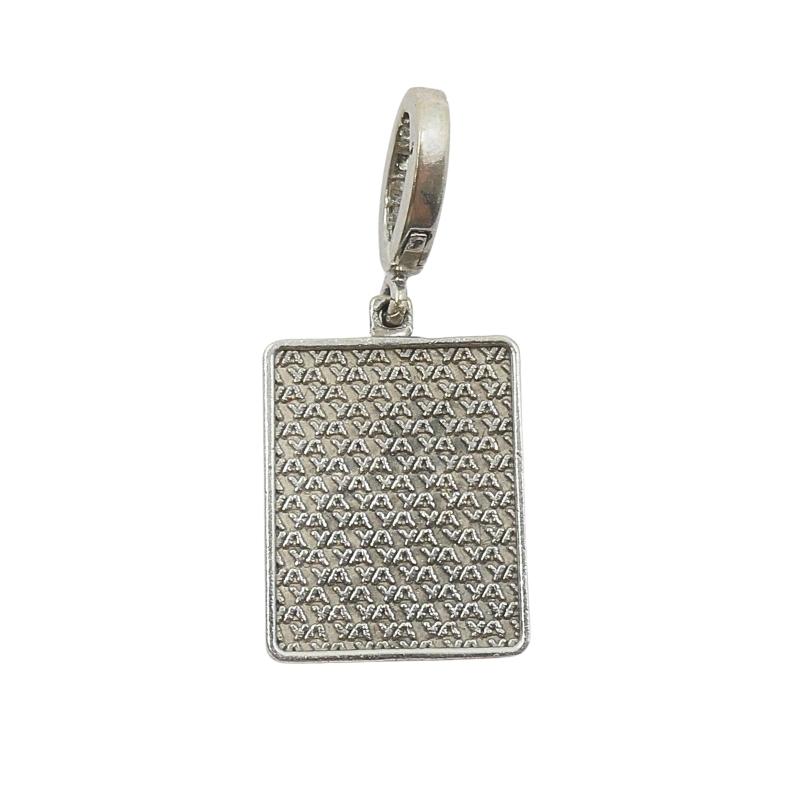 Vintage 12k Gold Playing Card Club Charm Pavé Diamond Bail For Sale 1