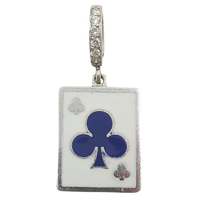 Charme Club di carte da gioco d
oro 12k vintage con diamante pavé e cauzione