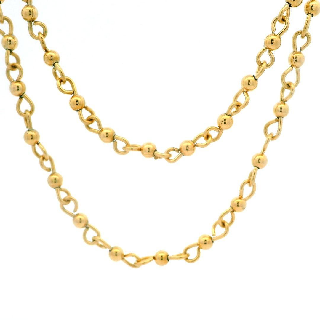 MATERIAL: Massives 12k Gelbgold
Gewicht: 11,68 Gramm
Kette Typ: Handgefertigte Perlengliederkette
Kettenlänge: 25 Zoll
Kettenbreite: 3,1 mm
Verschluss: Hummerklaue
Zustand: Vintage By. Originallackierung und Patina erhalten.
Lager-Nummer: