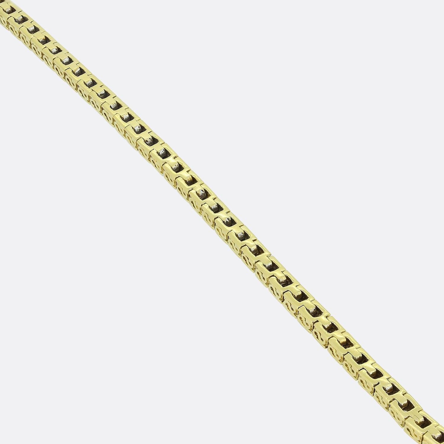 Vintage 1.30 Carat Diamond Line Bracelet In Good Condition For Sale In London, GB