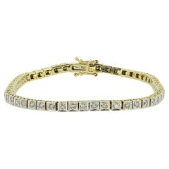 Bracelet ligne vintage avec diamants de 1,30 carat