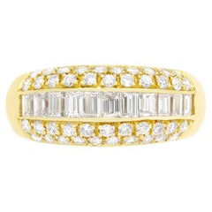 Vintage 1.30ct Diamond Bombé Cluster Ring, c.1980s