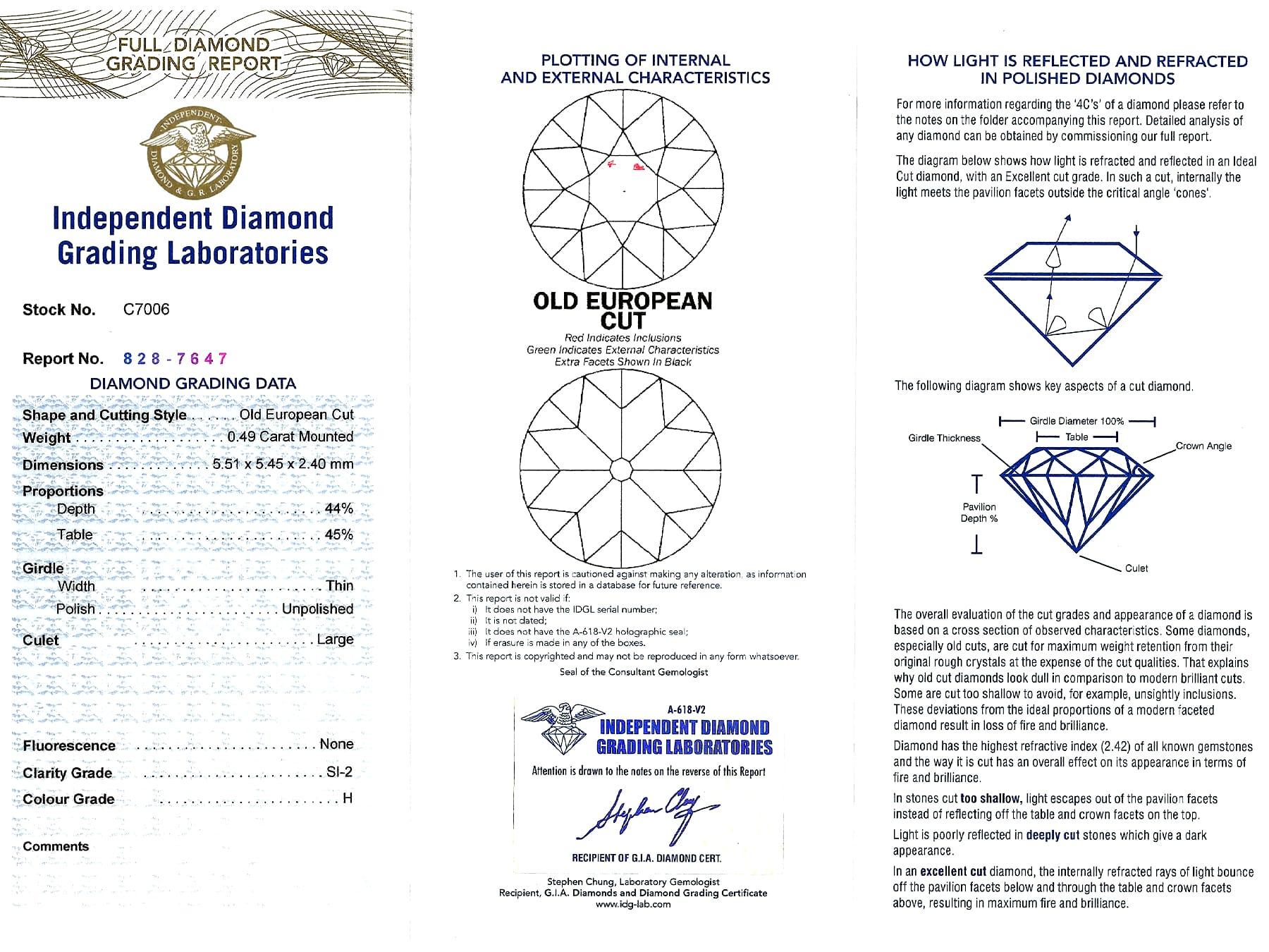 1,32 Karat Diamant und Palladium Trilogy-Ring im Angebot 8
