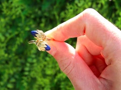 Vintage 1.32 Carat Lapis Lazuli and 14k Yellow Gold Cocktail Ring