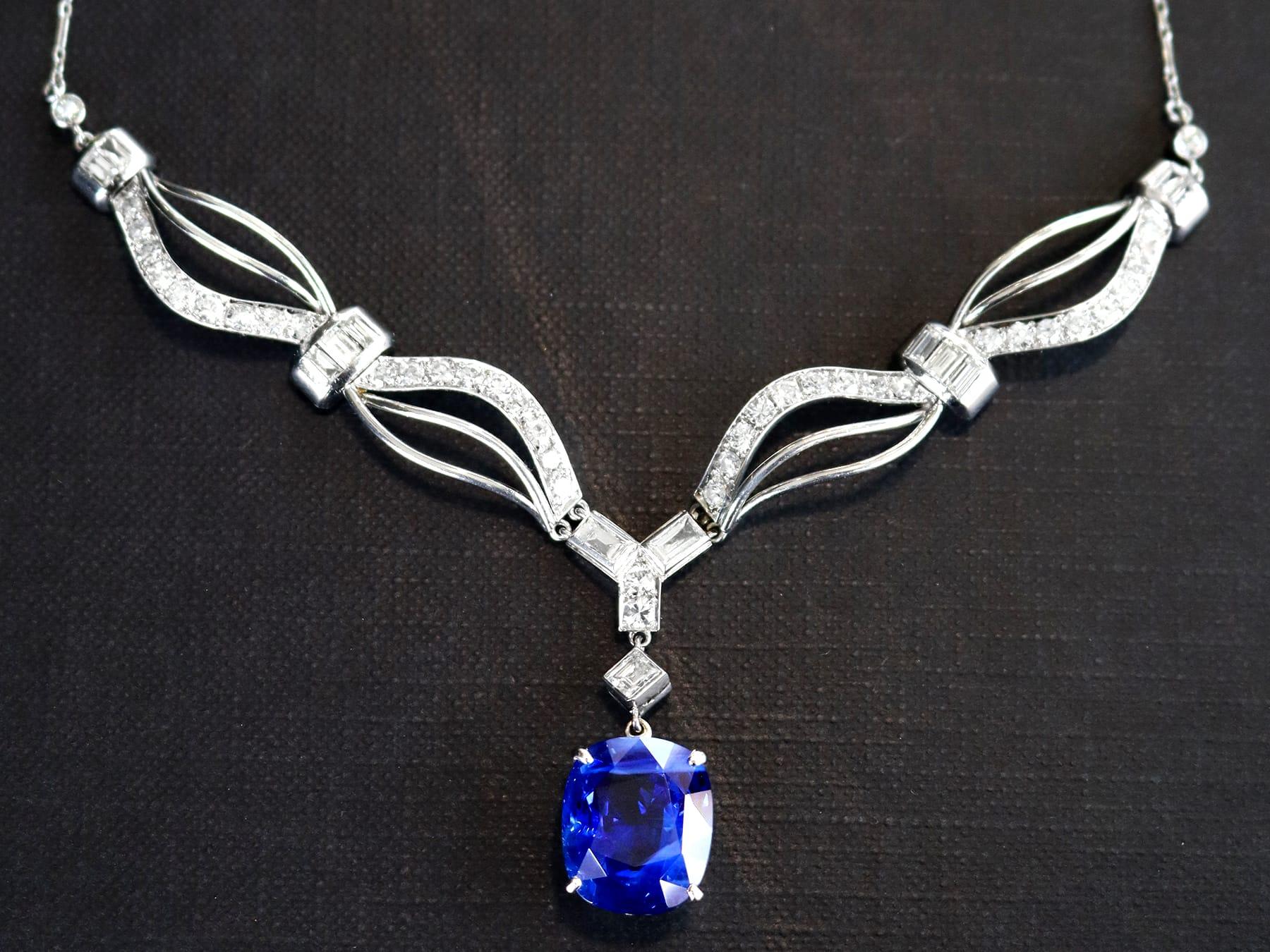 vintage sapphire necklace