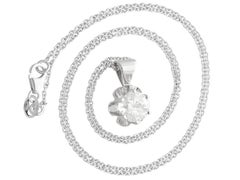 Vintage 1.35ct Diamond Pendant Necklace in 14k White Gold, Circa 1980