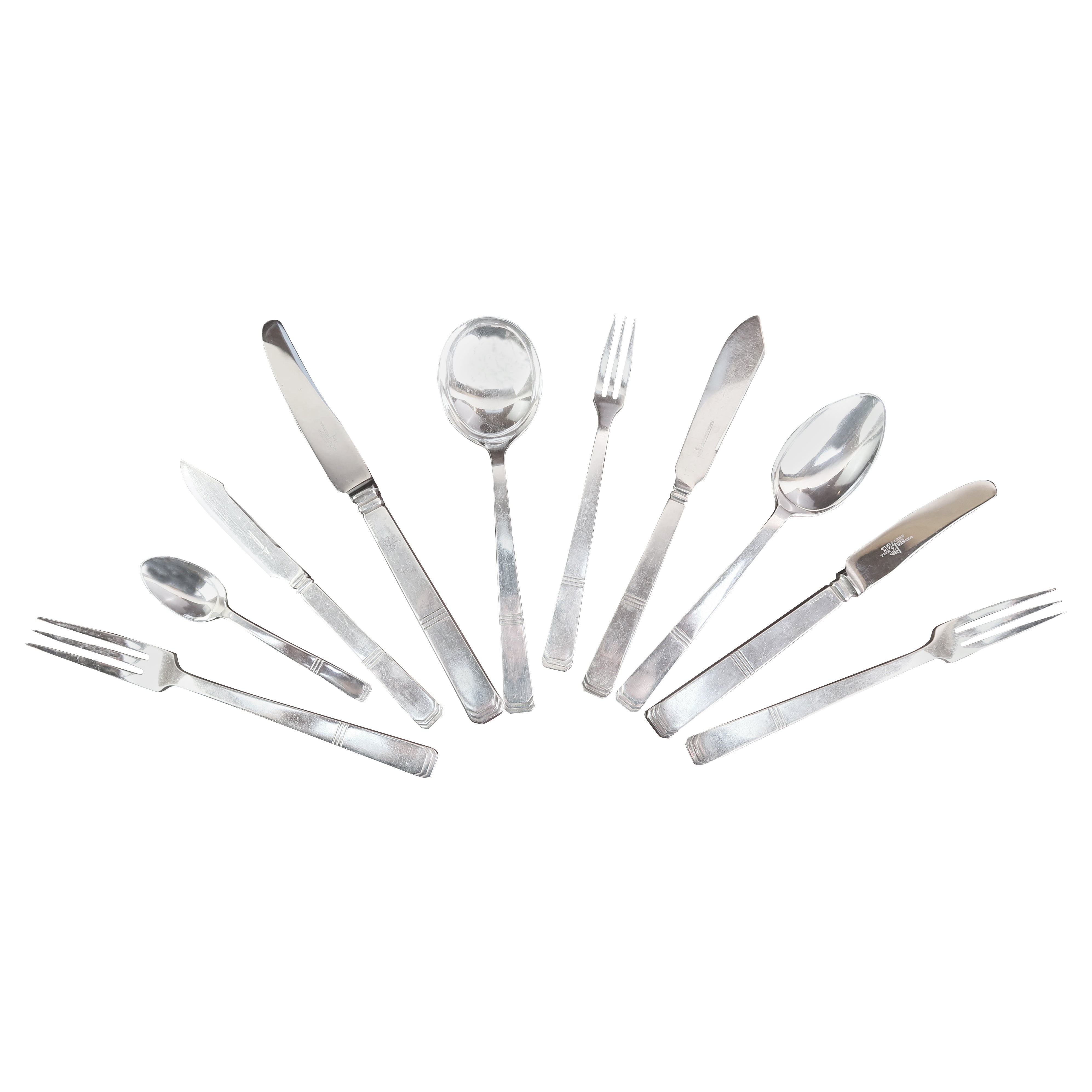 Juego Vintage de 136 Piezas de Cubertería Art Decó. Walker 
Hall, Inglaterra Años 30 en venta